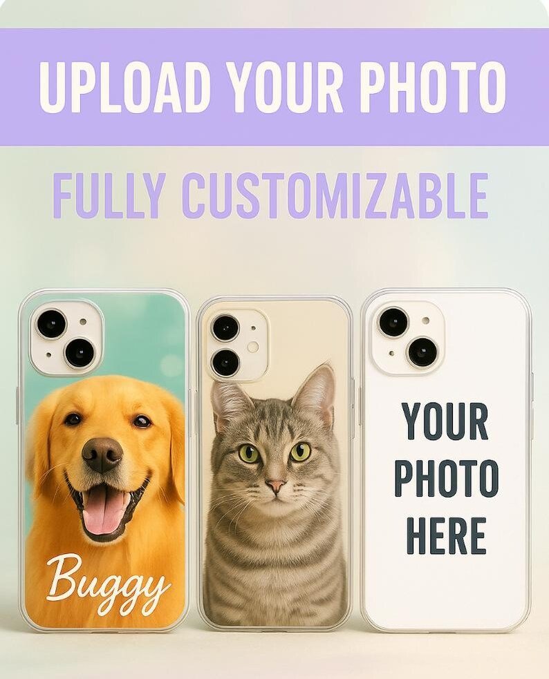 Custom Pet Portrait Phone Case from WhiskerWishesUSA